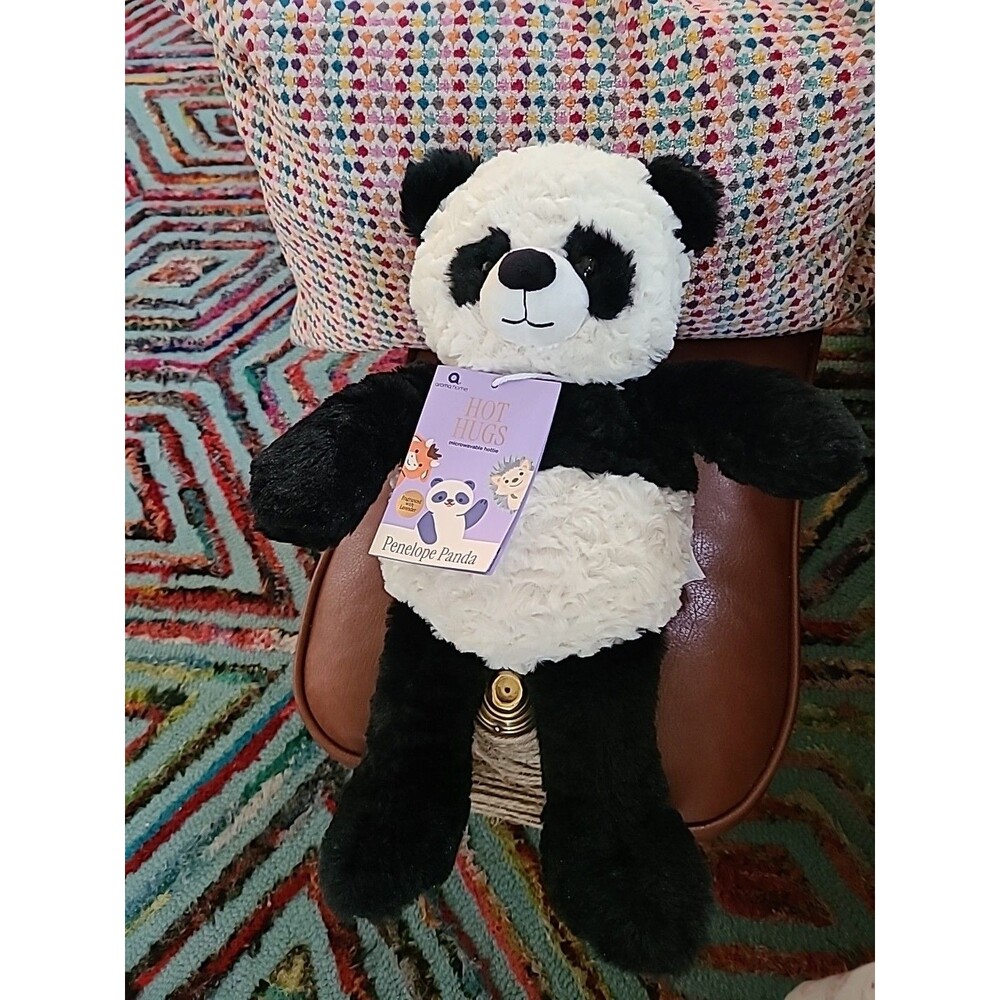 Aroma Home Hot Hugs Microwaveable Lavender Scented Panda Plush w/Heat Pack New
